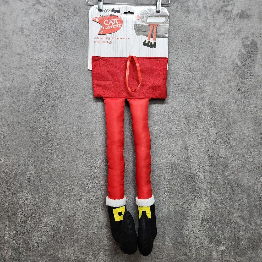 NWT Car Costume for Trunk Santa Feet Legs Christmas Decoration Novelty Elf NEW